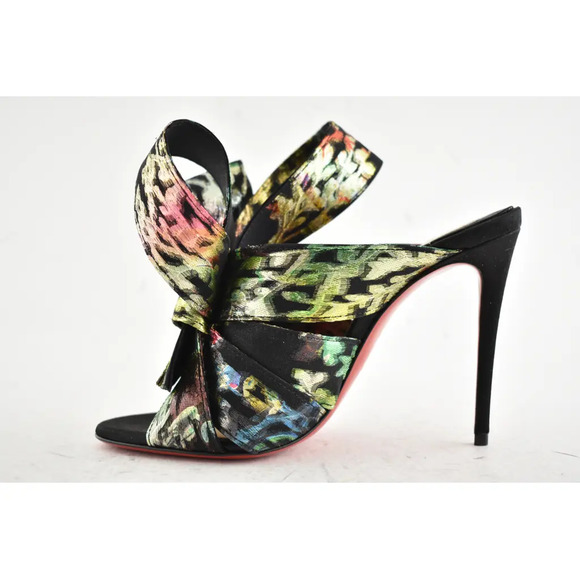 Christian Louboutin Samouraissa 100 Black Backless Sandal Mule Heel Pump 36.5 - Picture 6 of 10